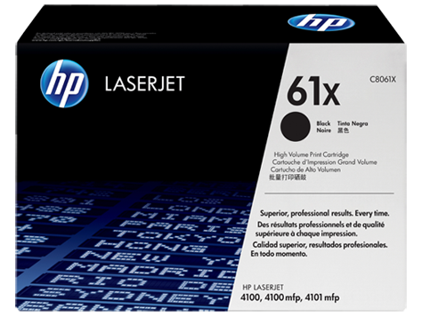 HP 61X High Yield Toner Cartridge, Black