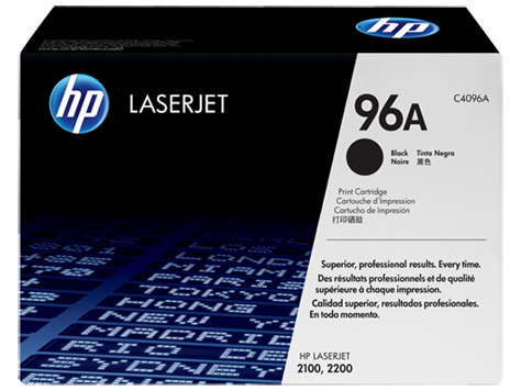 HP 96A High Yield Toner Cartridge, Black, C4096A