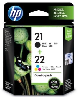 HP 21 Black & 22 Ink Cartridge, Tri Color