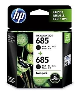 HP 685 Twin Pack Black Ink Cartridge