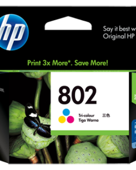 HP 802 Large Ink Cartridge, Tri Color