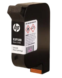 HP 2580 Black Solvent Ink Cartridge (B3F58B)