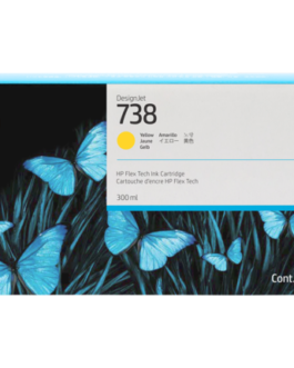 HP 738 300-ml Yellow DesignJet Ink Cartridge 676M8A