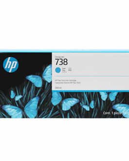 HP 738 Cyan Ink Cartridge 300ml Ink Tank 676M6A