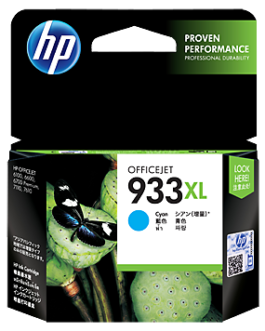 HP Officejet 933XL Cyan Ink Cartridge (CN054AA)