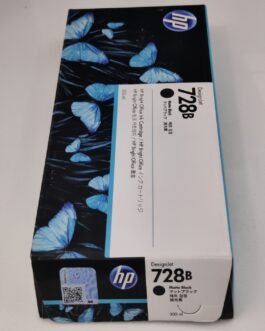 HP DesignJet 728 Matte Black Ink Cartridge, 300ml (3WX30A)