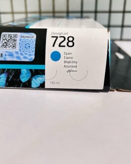 HP DesignJet 728 Cyan Ink Cartridge, 130ml (F9J67A)