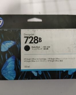 HP DesignJet 728 Matte Black Ink Cartridge, 130ml